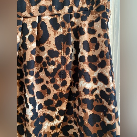 Leopard Print Wrap Mini Skirt - Picture 2 of 4